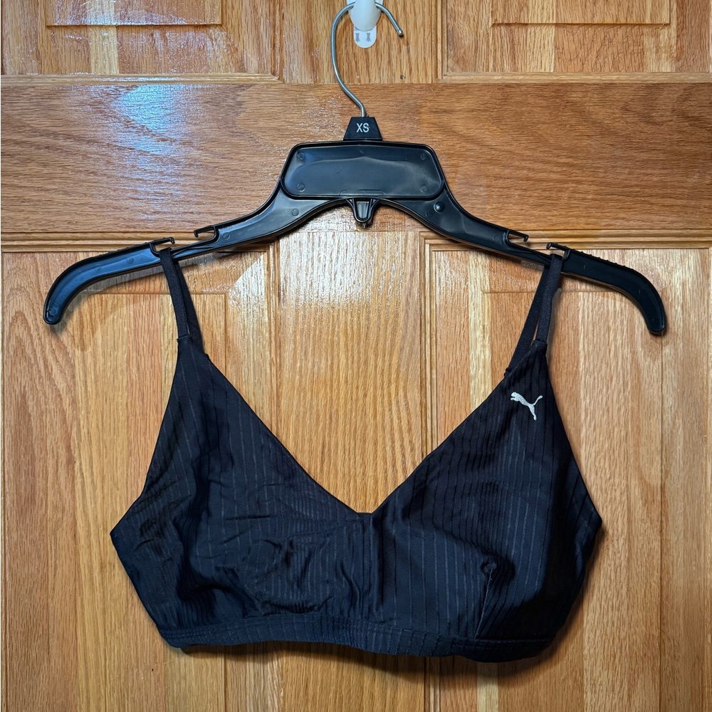 Puma Women's Black Striped Bralette